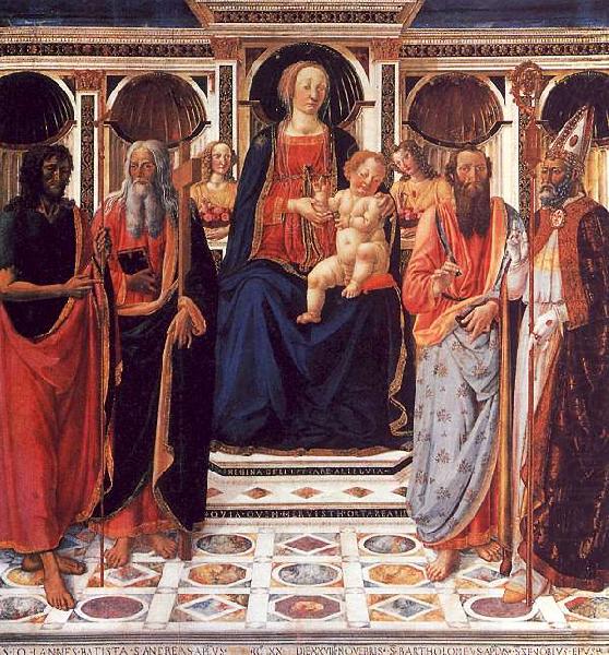 Cosimo Rosselli The Virgin and Child Enthroned with Saints china oil painting image